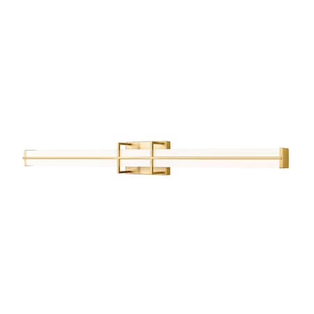 Z-Lite Harrison Vanity, 1-Light, 40 In.W x 4 In.L x 4.75 In.H, Modern Gold/Frosted 1011-40W-MGLD-LED